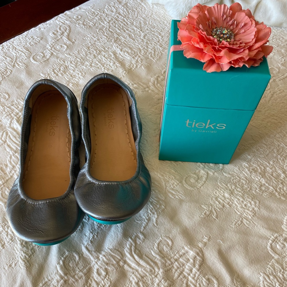 Tieks Metalic Pewter Size 9